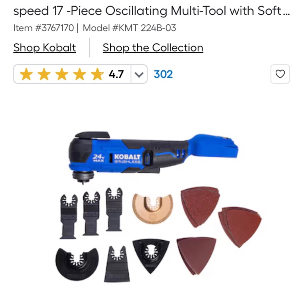 Kobalt 24V Max Oscillating Multi-Tool Set